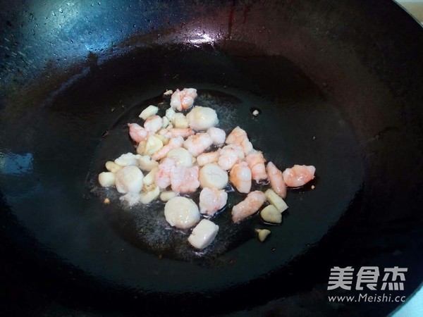 Seafood Fried Rice Cake recipe