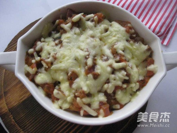 Baked Rice with Tomato Meat Sauce recipe