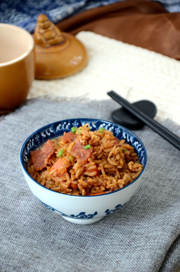 Braised Rice with Bacon and Carrots recipe