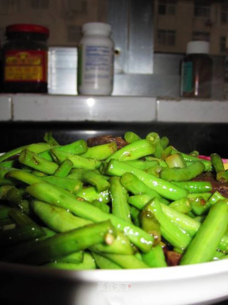 Stir-fried Beans with Sausage recipe