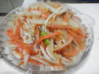 One of The Vegetarian Spring Festival Dishes-vegetarian Fried Pleurotus Eryngii Shredded recipe