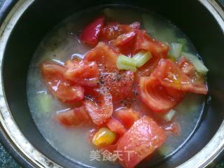 Potato Tomato Cheese Soup recipe