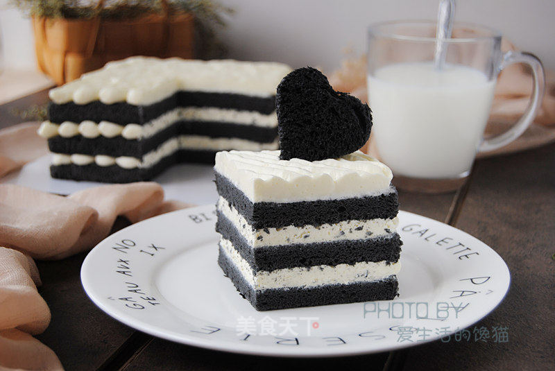 #aca烤明星大赛#bamboo Charcoal Butter Cake recipe