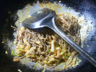 Stir-fried Soba with Pork Belly and Cabbage recipe