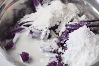 Purple Sweet Potato Sesame Pancake recipe