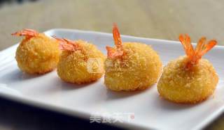 #aca烤明星大赛# Golden Potato Cheese Shrimp Balls recipe