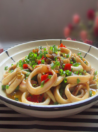 Fried Squid Rings with Kimchi recipe