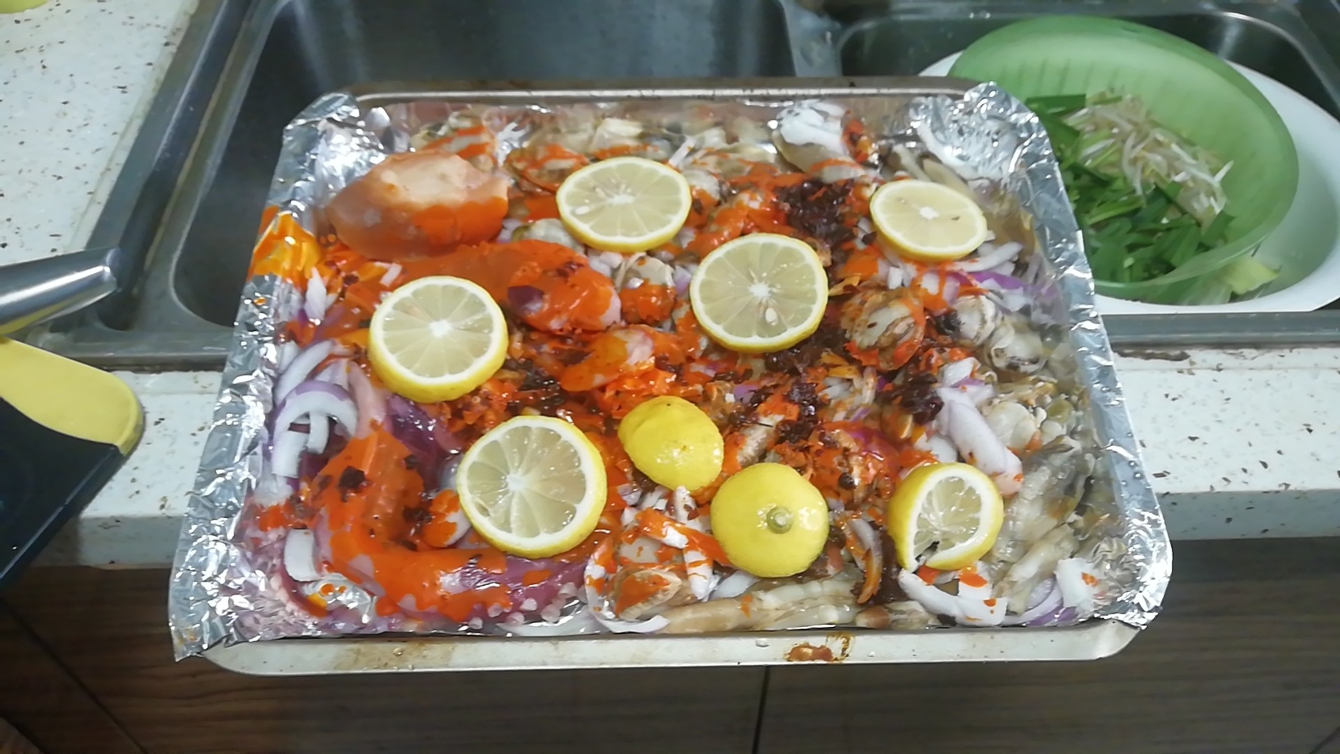Large Plate of Grilled Seafood recipe