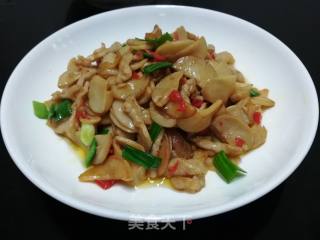 Fried Pork with Pleurotus Eryngii recipe