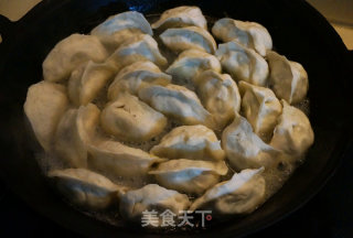 Fried Dumplings with Zucchini Steak and Fork recipe