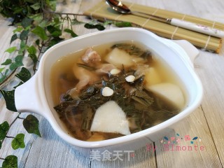 Salted Pork Bone Yam Dried Vegetable Soup recipe