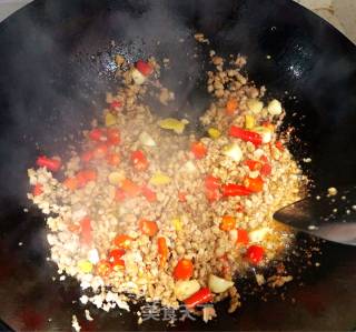 Stir-fried Minced Pork with Mustard Greens recipe