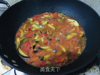 Eggplant Tomato Noodles recipe