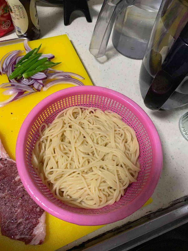 Steak with Pasta recipe