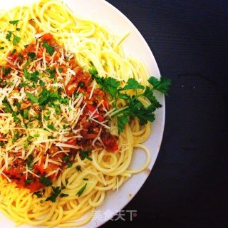 [trial Report of Xinwei Cook] Italian Meat Sauce Noodles recipe