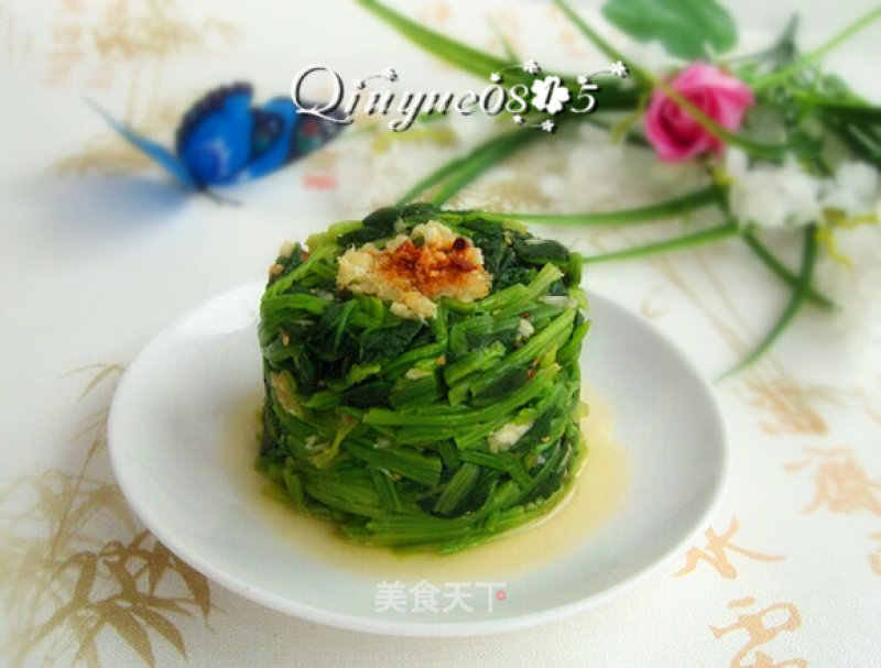 Garlic Spinach Tower recipe