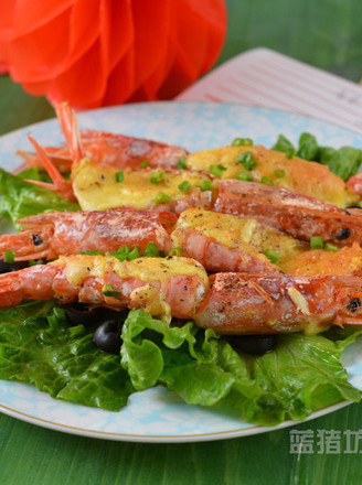 Baked Prawns with Cheese recipe