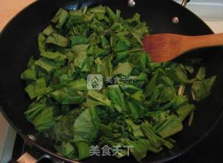 Fried Bean Curd with Komatsu Greens recipe