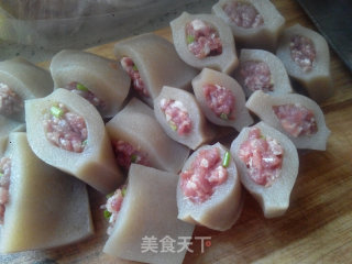 Konjac Tofu Stuffed Pork (dish) recipe