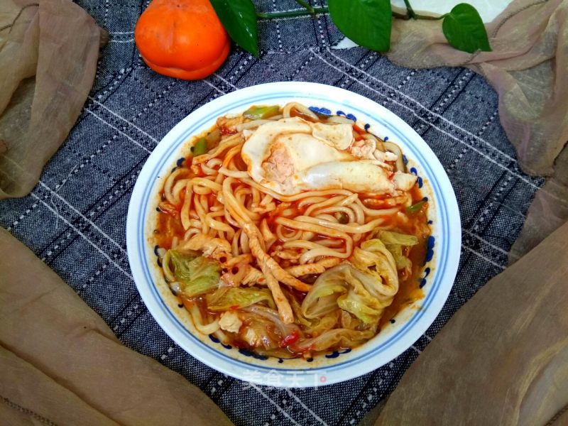 #快手懒人饭#spicy and Sour Noodles with Poached Egg and Chicken recipe