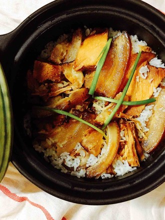 Braised Rice with Pork and Bacon recipe