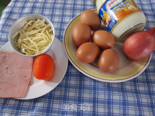 Breakfast @@【chess Om Eggs】 recipe