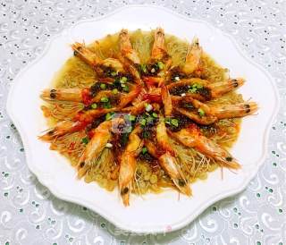 Steamed Enoki Mushroom with Garlic Shrimp recipe