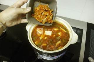 Hot and Spicy Beef Kimchi Soup recipe