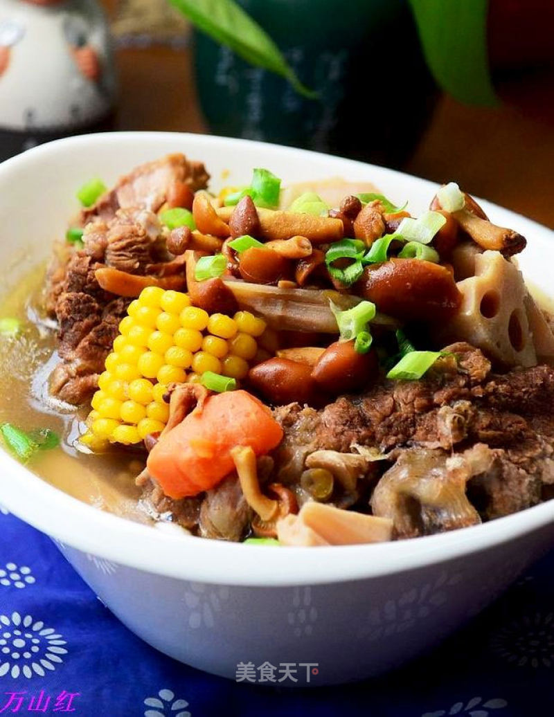 Ribs Stewed with Mushrooms and Vegetables