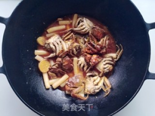 Korean Rice Cake Seared Hairy Crab recipe