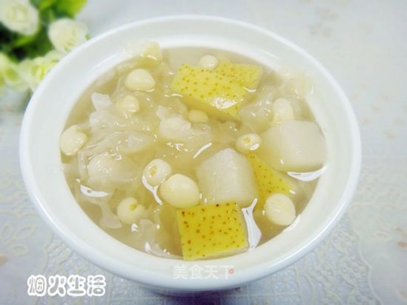 Nourishing Lung and Relieving Cough Soup-chuanbei Xueli Soup recipe