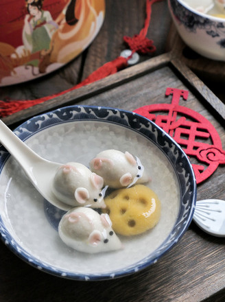 Little Mouse and Cheese Cartoon Glutinous Rice Balls recipe