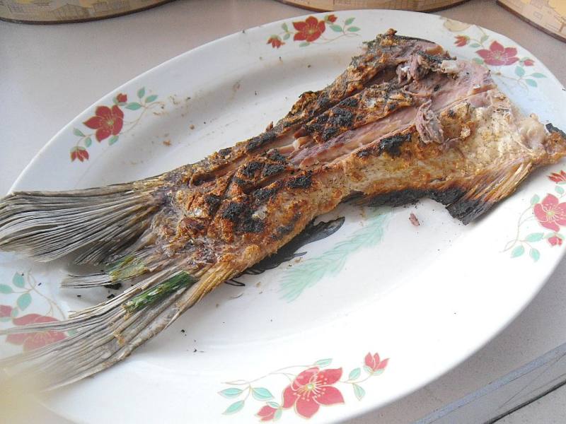 Smoked Grilled Fish Tail recipe