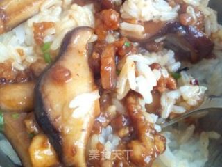 A Super Dish, Minced Meat and Shiitake Mushrooms recipe