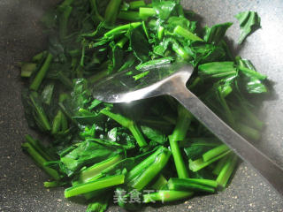 Stir-fried Rape Root with Fish Tofu recipe