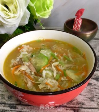 Loofah Chicken Congee recipe