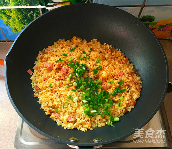 Golden Fried Rice with Winter Vegetables and Bacon recipe