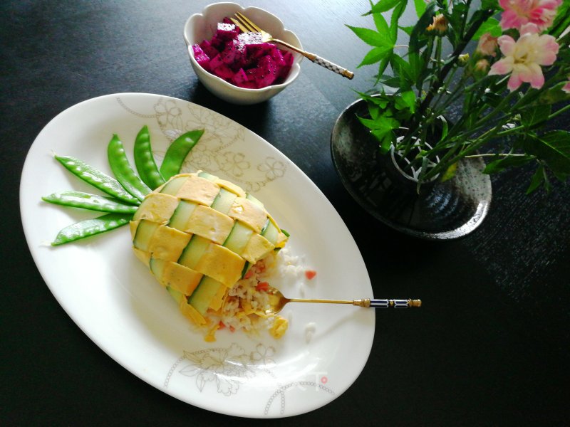 Make Your Children Fall in Love with Eating, Pineapple Omelet Rice without Pineapple recipe