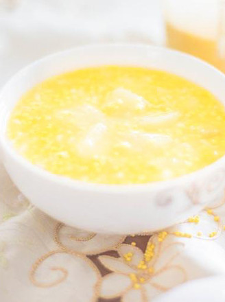 Jingzhe Comes with A Bowl of Clearing The Lungs and Nourishing The Stomach with Yellow Rice and Pear Porridge. recipe