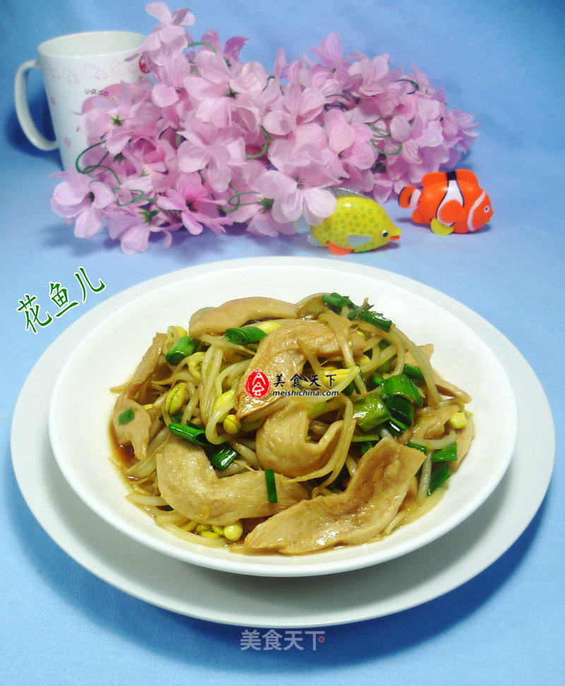 Stir-fried Soybean Sprouts with Garlic and Soy Protein recipe