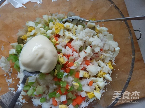 Chicken Salad with Mashed Potato Mix recipe
