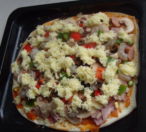 Seafood Pastoral Pizza recipe