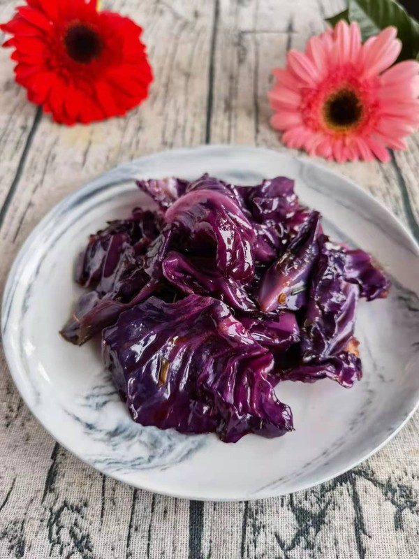Fried Purple Cabbage recipe