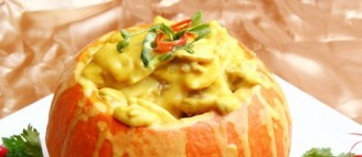 Curry Lamb Brisket and Pumpkin Cup recipe