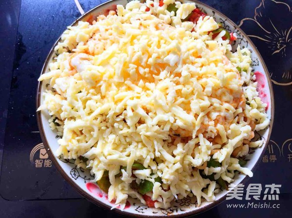 Korean Noodles and Cheese Baked Rice recipe
