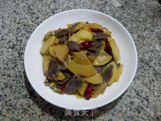 Fried Duck Gizzards with Winter Bamboo Shoots recipe