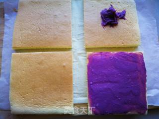 #四session Baking Contest and It's Love to Eat Festival# Fondant Purple Sweet Potato Sandwich Cake recipe