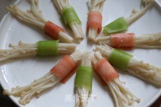 Colorful Enoki Mushroom Roll recipe