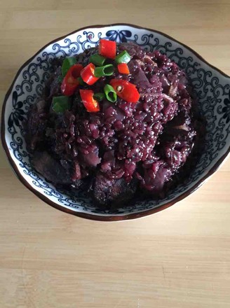 Braised Rice with Black Rice Pork Ribs recipe