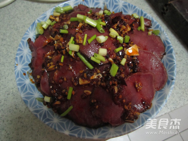 Saliva Pork Mouth Strips Mixed with Green Bamboo Shoots recipe